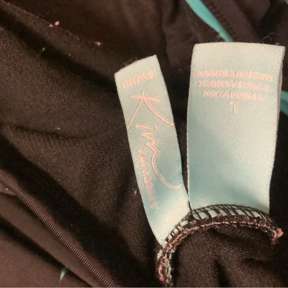 one-piece swimsuit size Large turquoise black. Hides tummy. 🌴 by Kim Swi - Picture 11 of 12